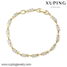 74911 Pineapple shape chain bracelet with synthetic cz cute style simple design beautiful girls jewelry